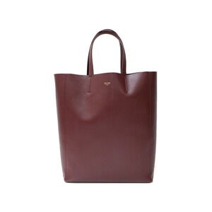 Celine Vertical Cabas Tote Bag Shoulder Wine Red Bordeaux Purple